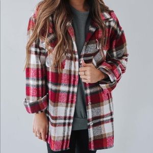 Red, brown, black Shacket